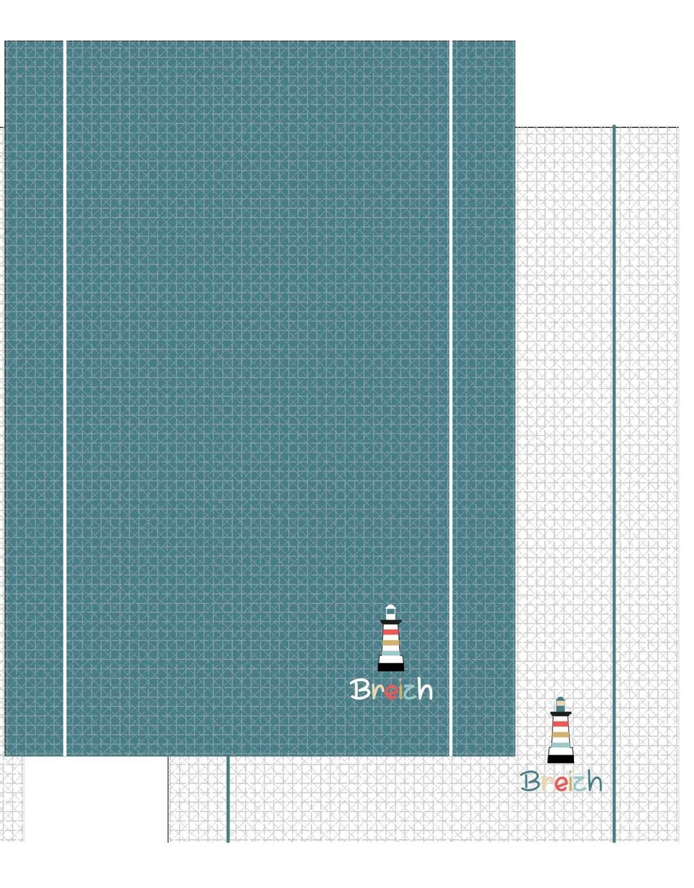 Lot de 2 torchon phare breizh