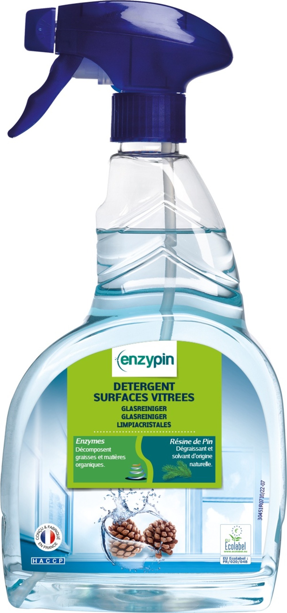 Détergent vitre & surfaces flacons 750ml - action pin