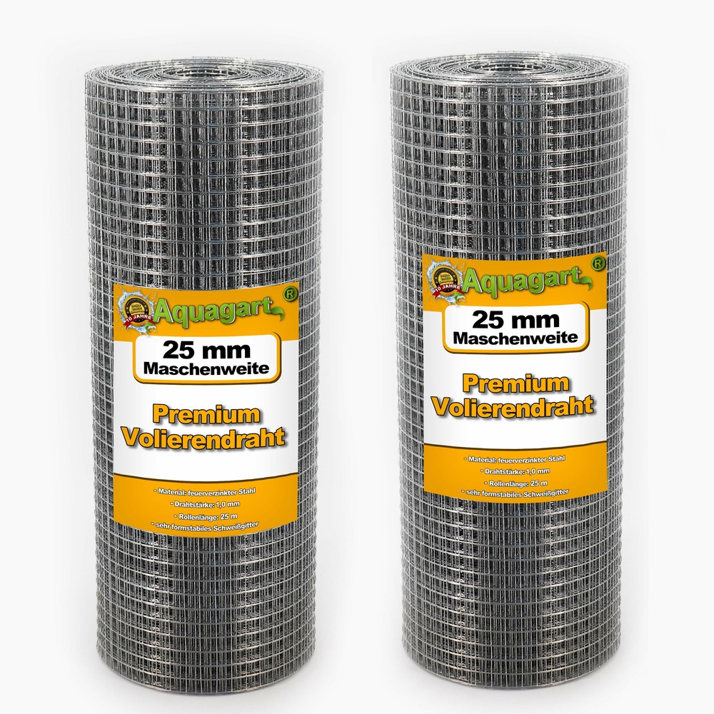 250m x 0,5 m grillage pour volière, grille métallique, grillage soudé, clôture en fil de fer, galvanisé à chaud