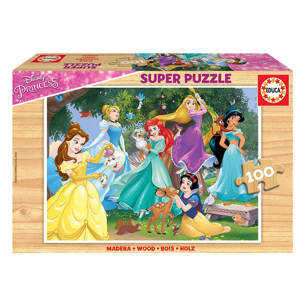 Puzzle 100 pcs princesse disney en bois