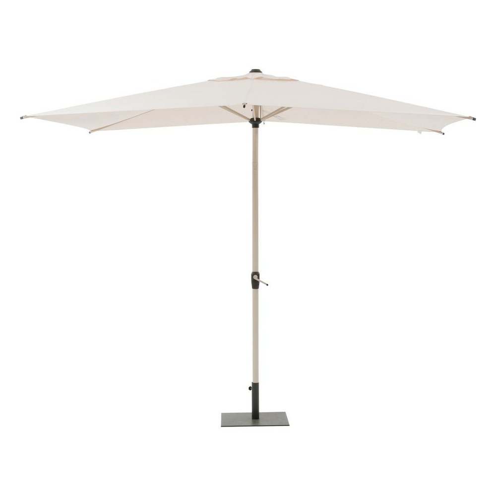 Parasol droit rectangulaire inclinable loompa argile & blé 3 x 2m en aluminium et polyester