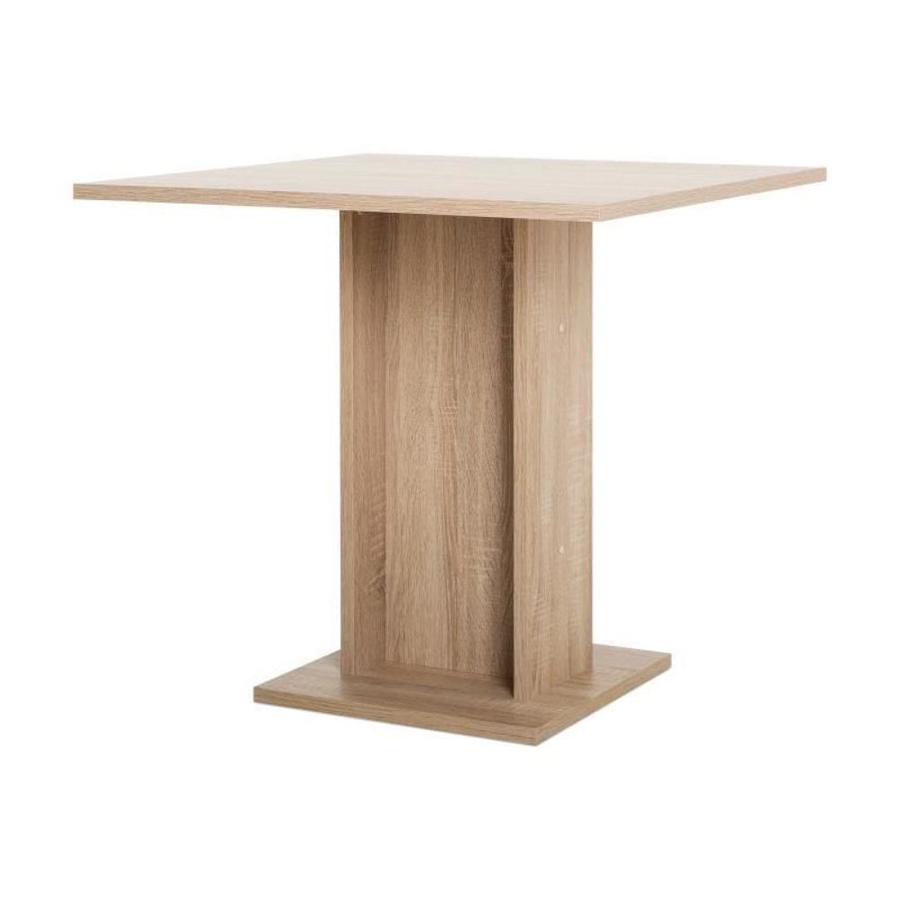 Gustave table a manger carree de 2 a 4 personnes classique decor chene - l 80 x l 80 cm