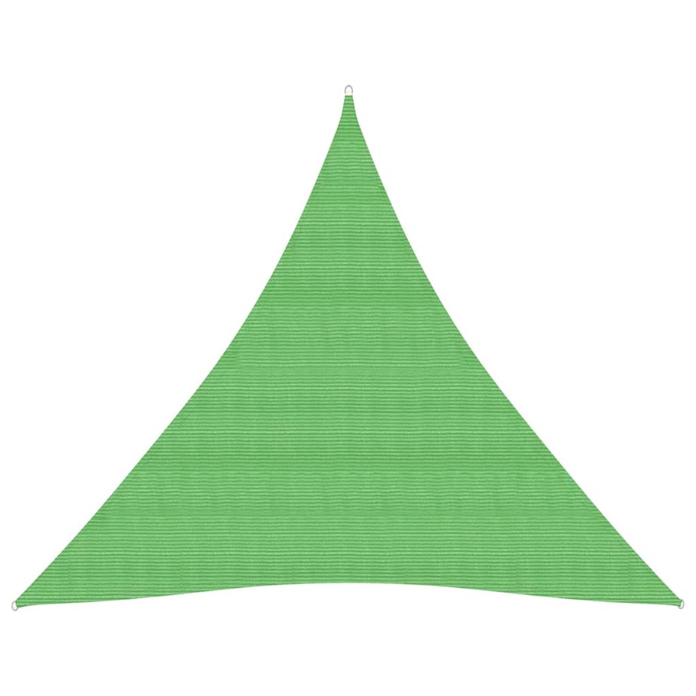 Voile toile d'ombrage parasol 160 g/m² pehd 3,6 x 3,6 x 3,6 m vert clair