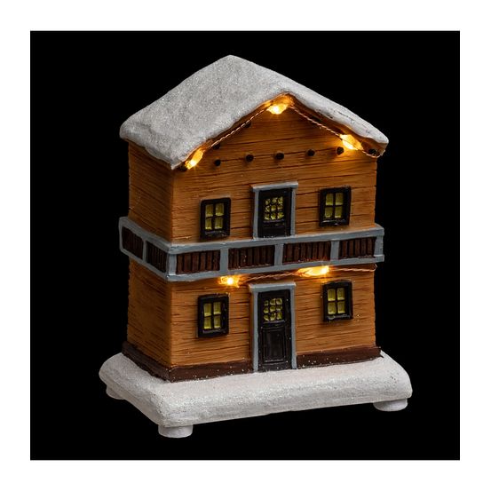 Village de noël lumineux chalet à la montagne