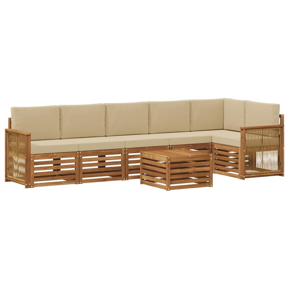 Ensemble de canapés d'extérieur 6 pc naturel
