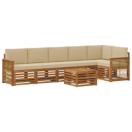 Ensemble de canapés d'extérieur 6 pc naturel
