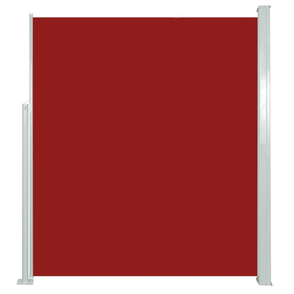 Auvent latéral rétractable de patio 160x500 cm rouge