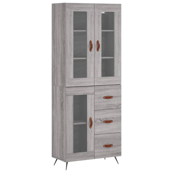 Buffet bahut commode armoire meuble de rangement organisateur cuisine salle de séjour salon haut sonoma 69,5 x 34 x 180 cm bo