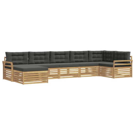 Ensemble de canapés d'extérieur 7 pc blanc et anthracite