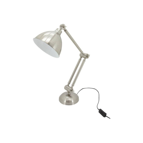 Lampe de bureau en acier brossé loft