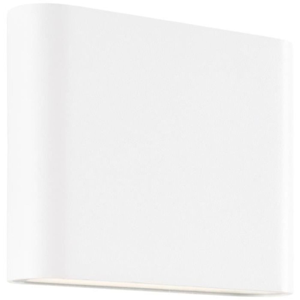 Applique murale extérieure - - welbie - métal et verre - blanc - led intégrée 7 w