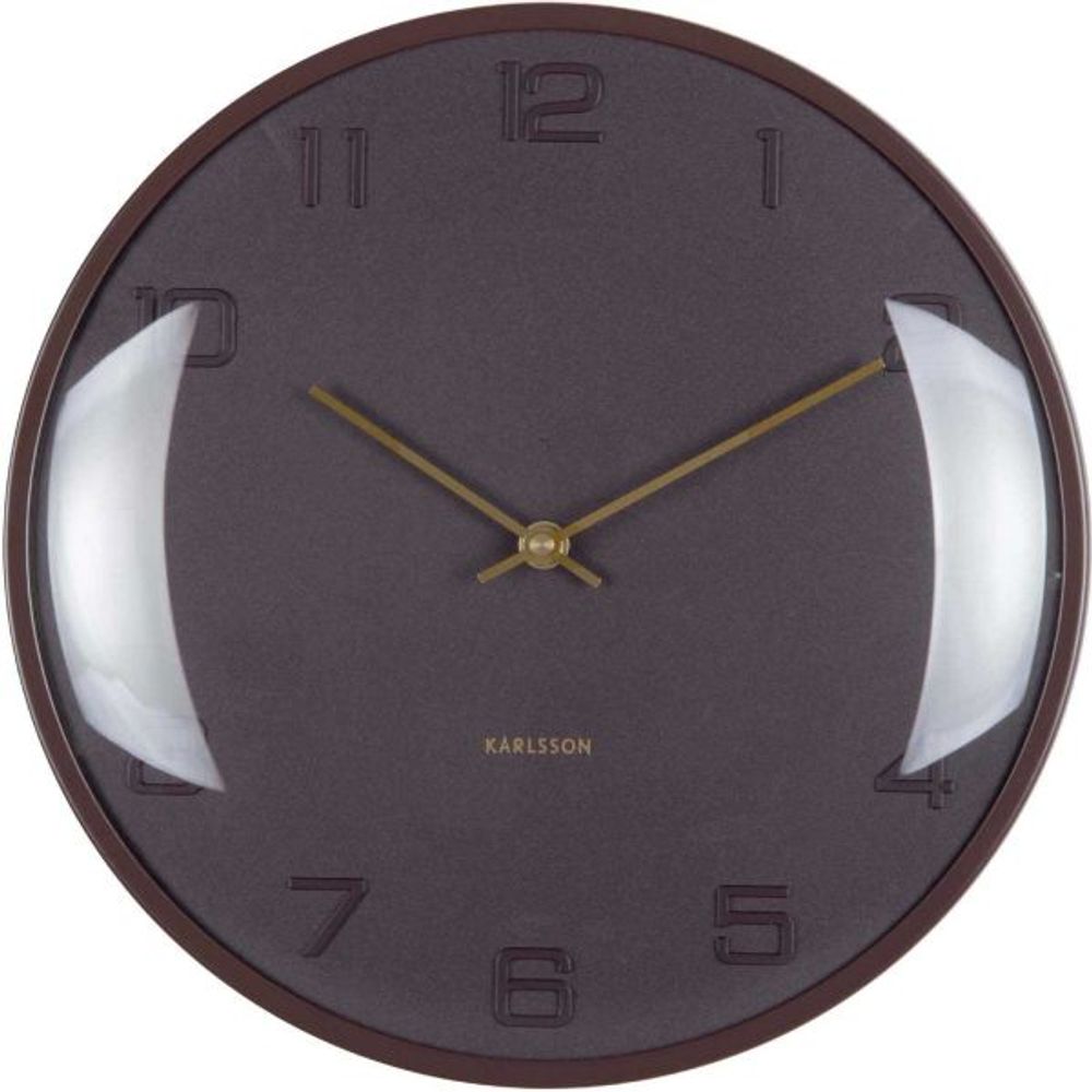 Horloge murale en métal fuerte dome marron