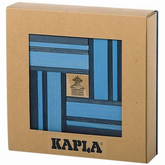 Jeu de planches en bois 40 pièces bleu kapl172107