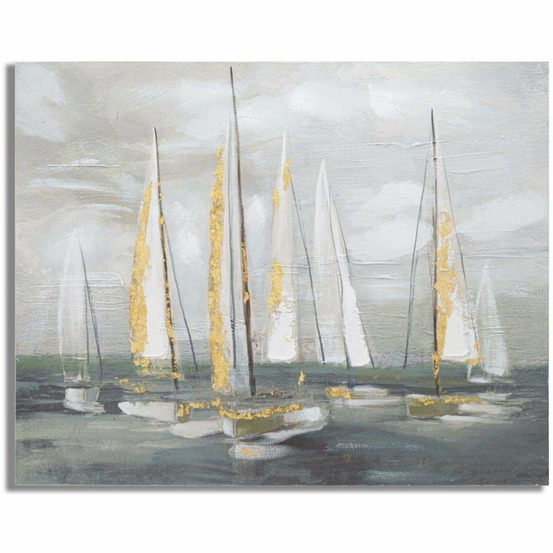 Tableau décoratif gold boat 100 x 2.8 x 80 cm