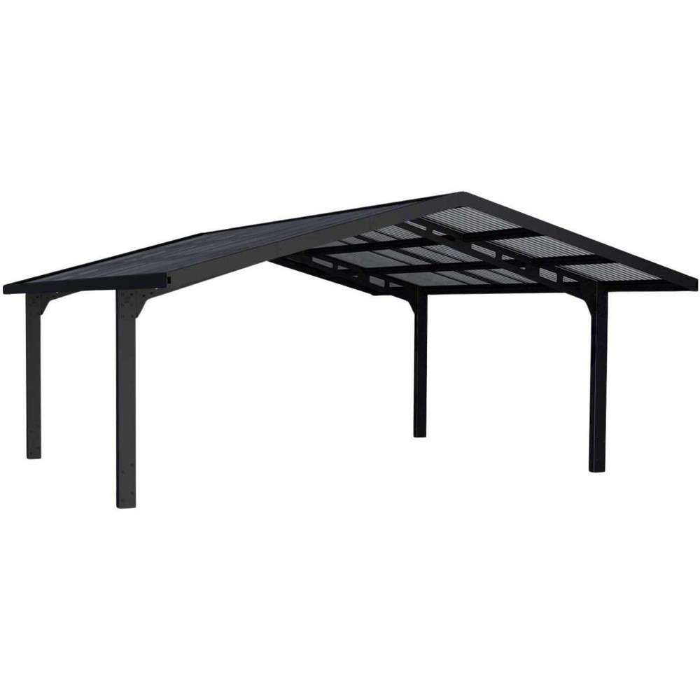 Carport en aluminium et polycarbonate double sydney