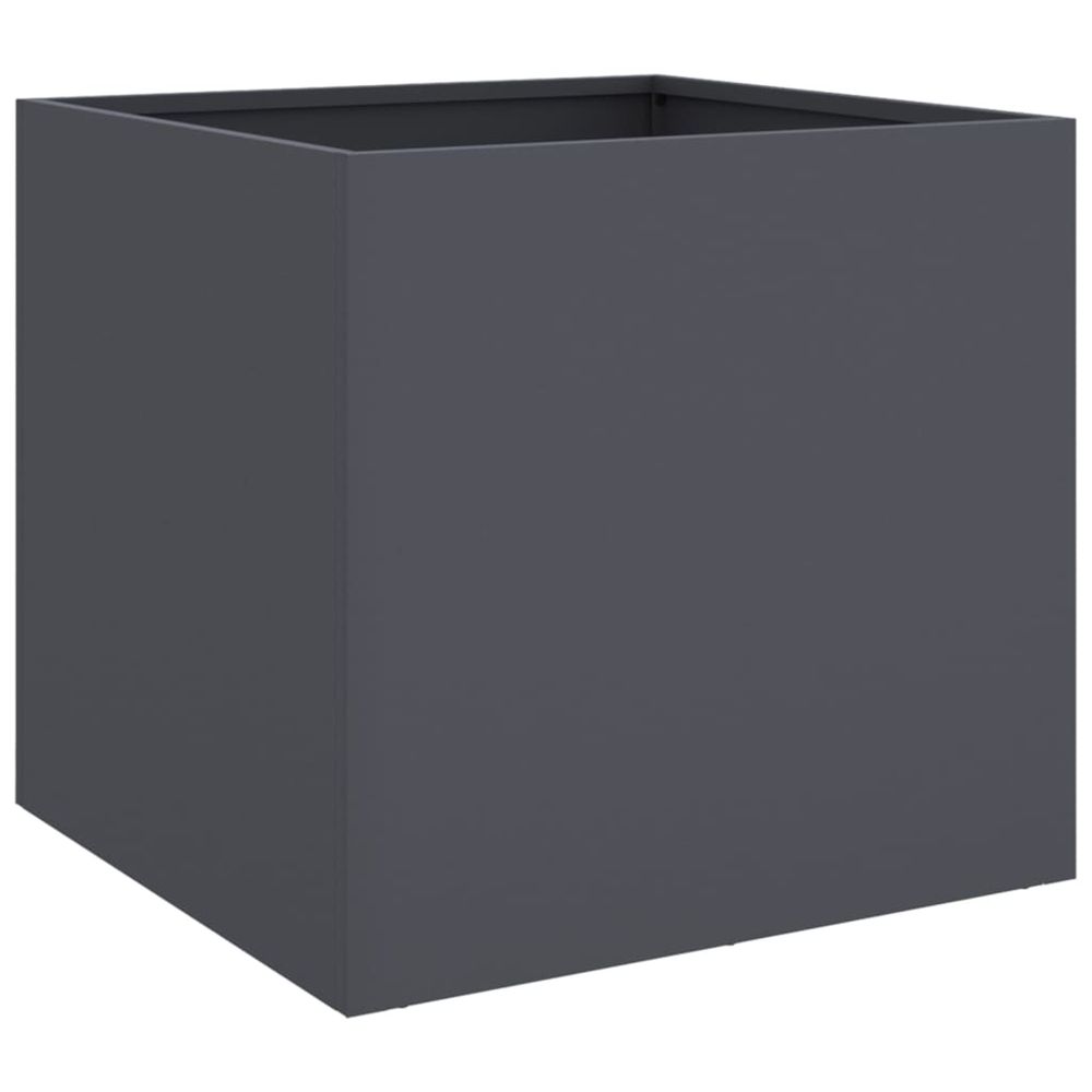 Jardinière d'extérieur anthracite 42x40x39 cm acier