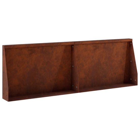 Mur de soutènement 2 pc 60 x 12 x 30 cm acier patiné rouillé
