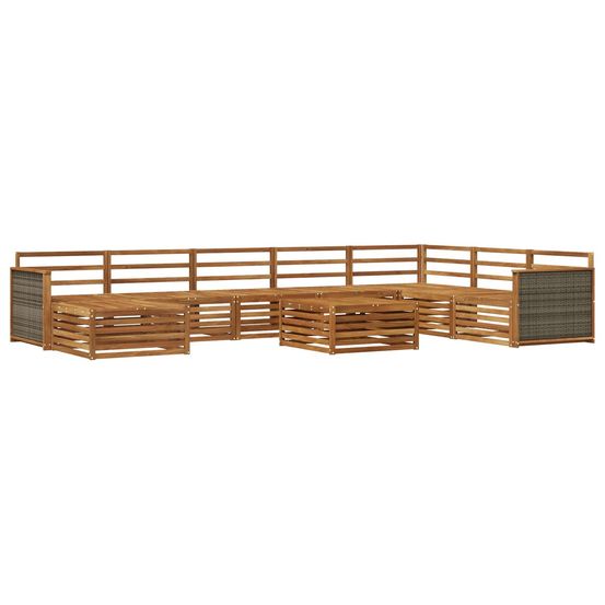 Ensemble de canapés d'extérieur 9 pc naturel