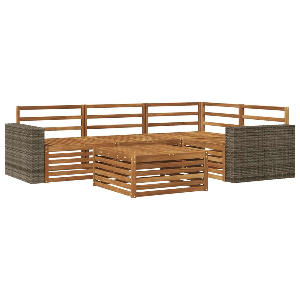 Ensemble de canapés d'extérieur 5 pc naturel