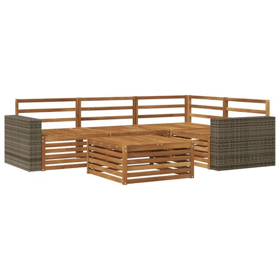 Ensemble de canapés d'extérieur 5 pc naturel