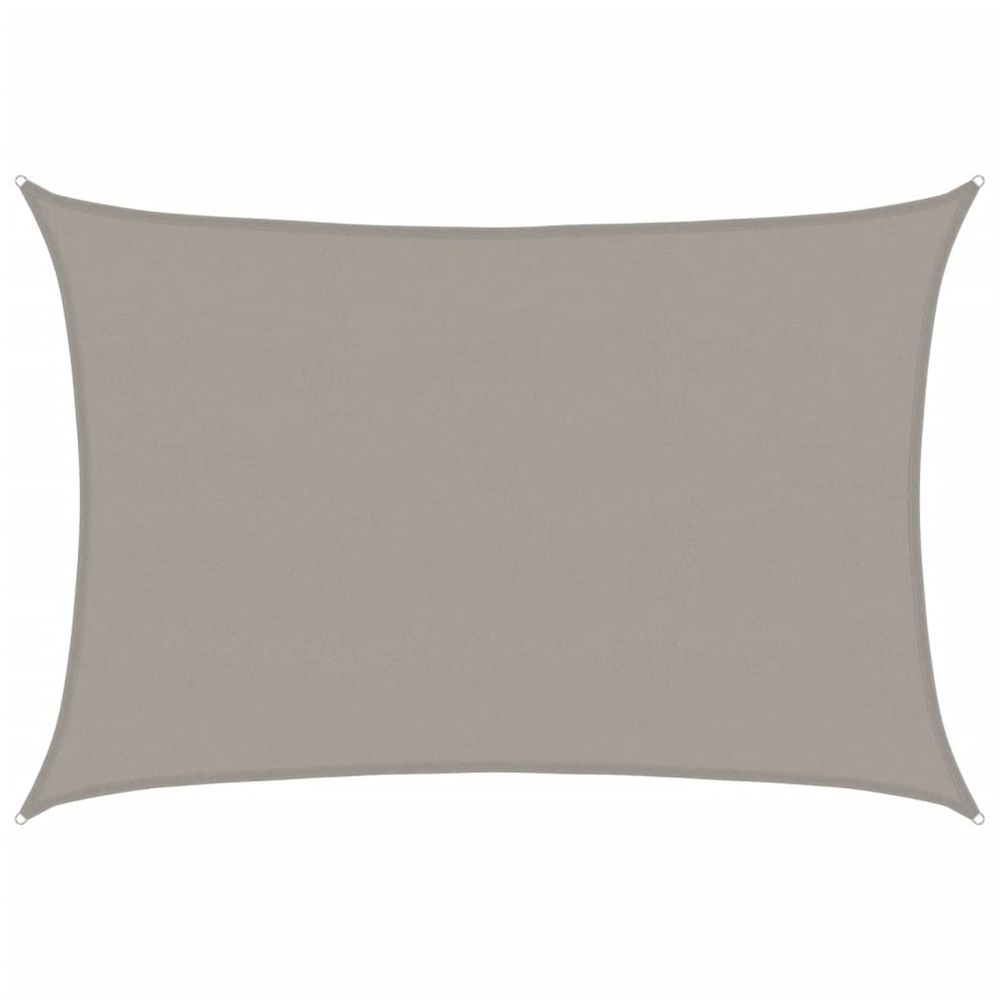 Voile d'ombrage 160 g/m² rectangulaire gris clair 5x7 m pehd
