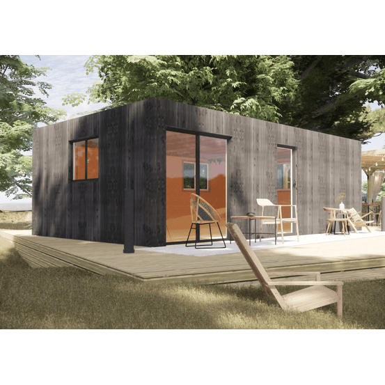 Studio de jardin 4 saisons en bois 7,7 x 4,6 x 2,7 m / isolation re2020