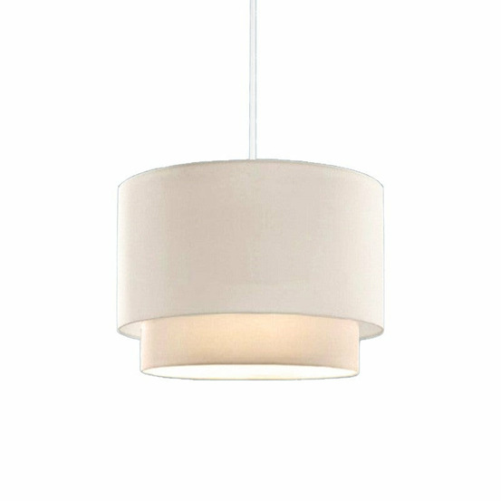 Suspension luminaire plafonnier abat jour blanc crème 30x20 cm