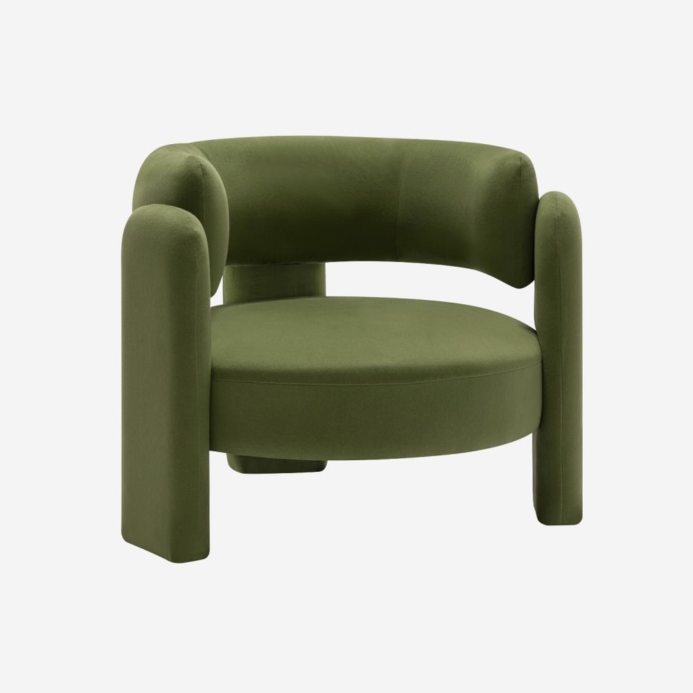 Fauteuil tripode en velours