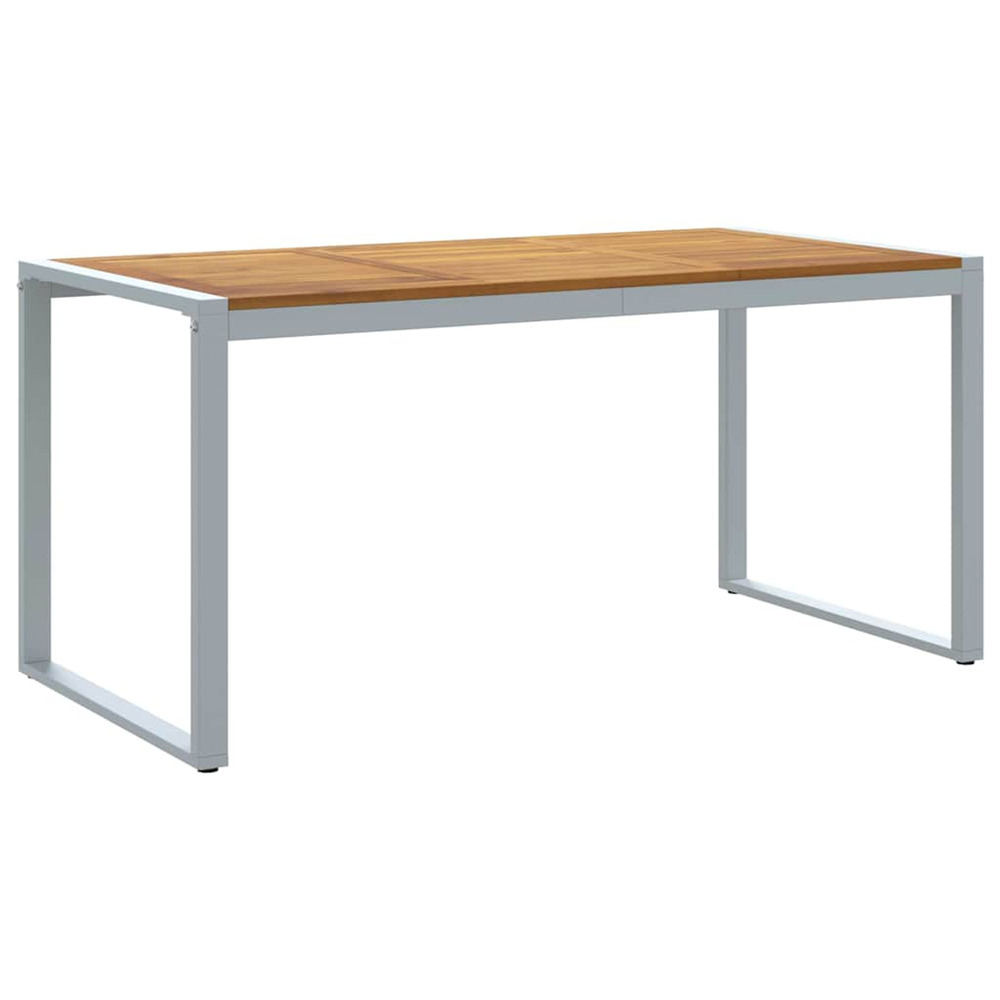Table de jardin pour repas gris 160 x 80 x 75 cm