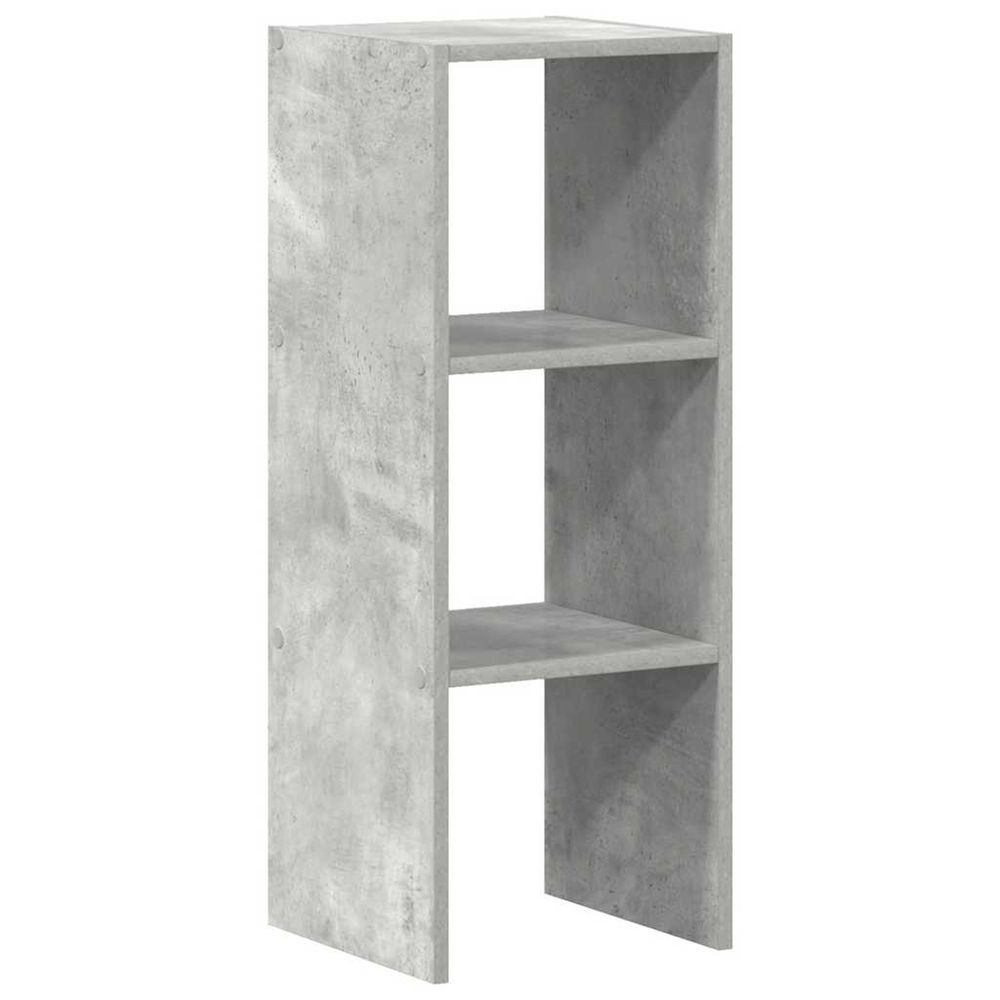 Bibliothèque empilable gris béton 30x30x80 cm bois d'ingénierie