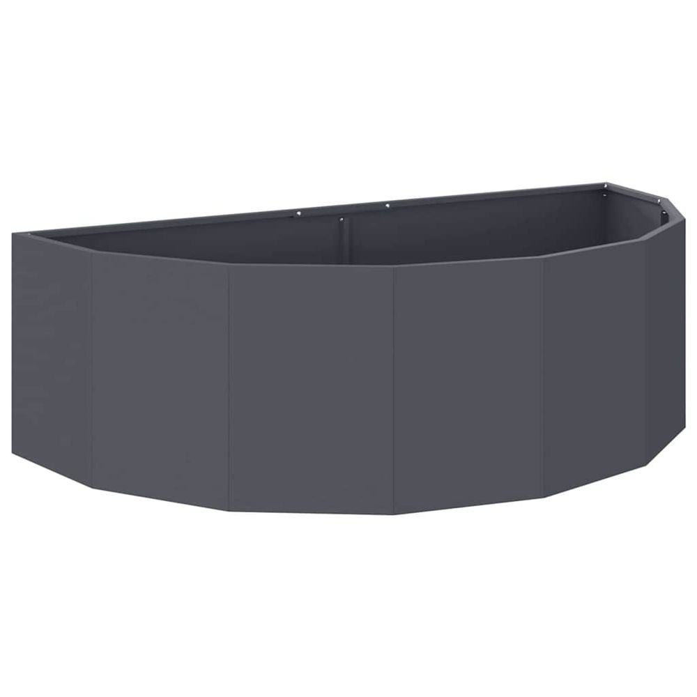 Jardinière d'extérieur anthracite 120 x 60 x 35 cm acier