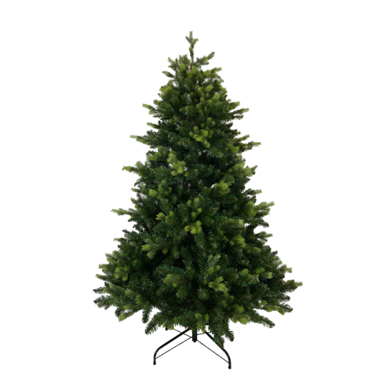 Sapin de noël artificiel réaliste en pe/pvc 210 cm - style épicéa blanc conique - little grove