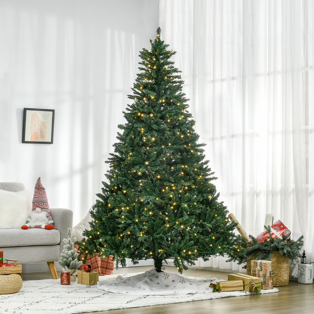 Sapin de noël artificiel en plastique vert 210 cm