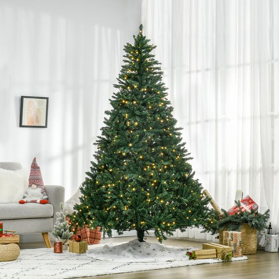 Sapin de noël artificiel en plastique vert 210 cm
