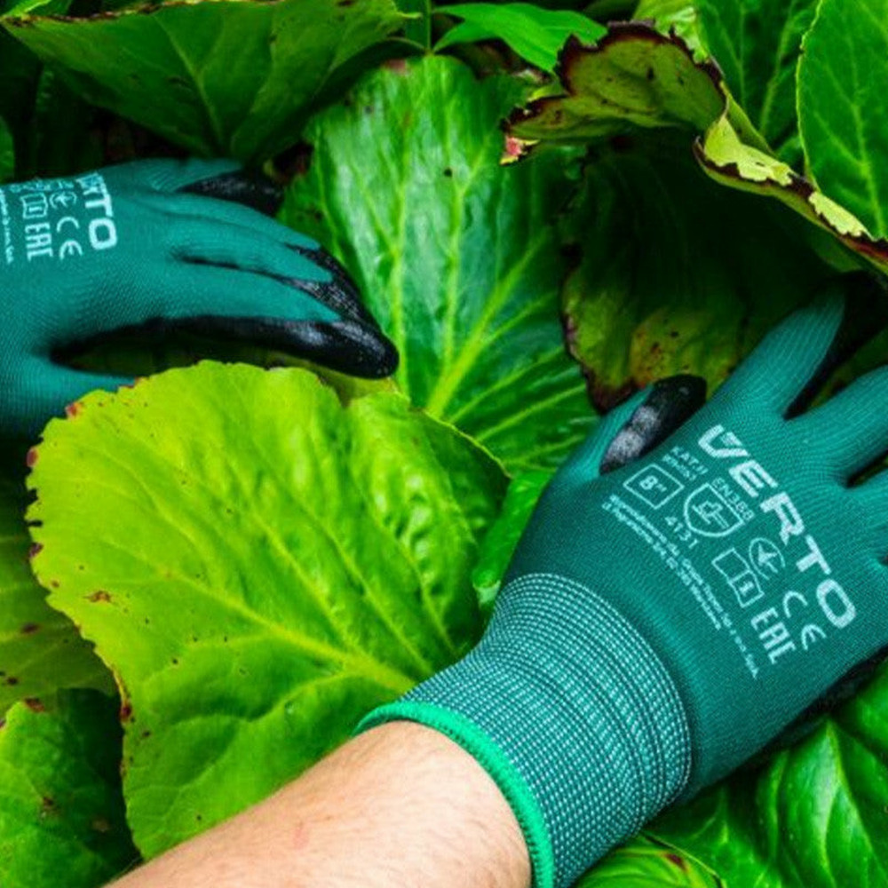 Gants de jardinage trépointe verto enduits de nitrile/taille:t10
