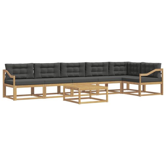 Ensemble de canapés d'extérieur 7 pc blanc et anthracite