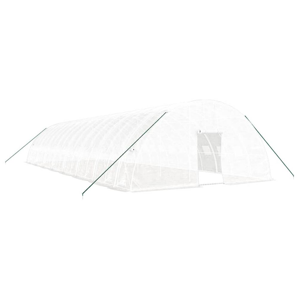 Serre avec cadre en acier blanc 96 m² 16x6x2,85 m