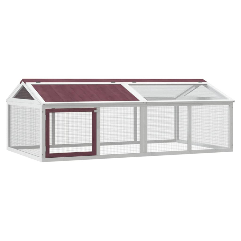 Enclos animaux moka 200x112,5x74 cm bois massif de pin