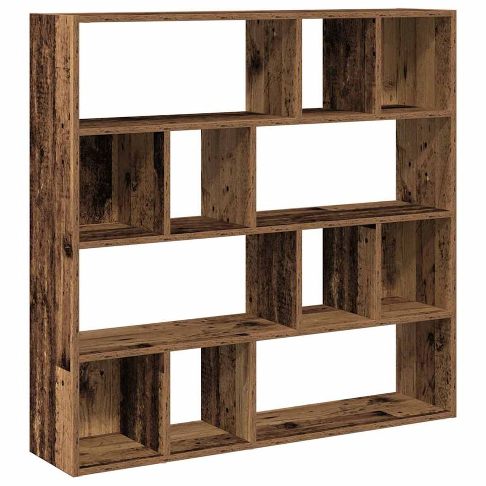 Bibliothèque/séparateur de pièce vieux bois 105x24x102 cm
