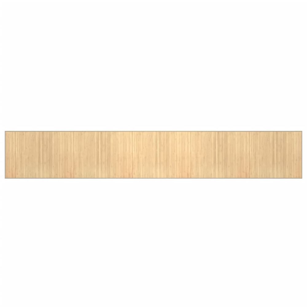 Tapis rectangulaire naturel clair 80x1000 cm bambou