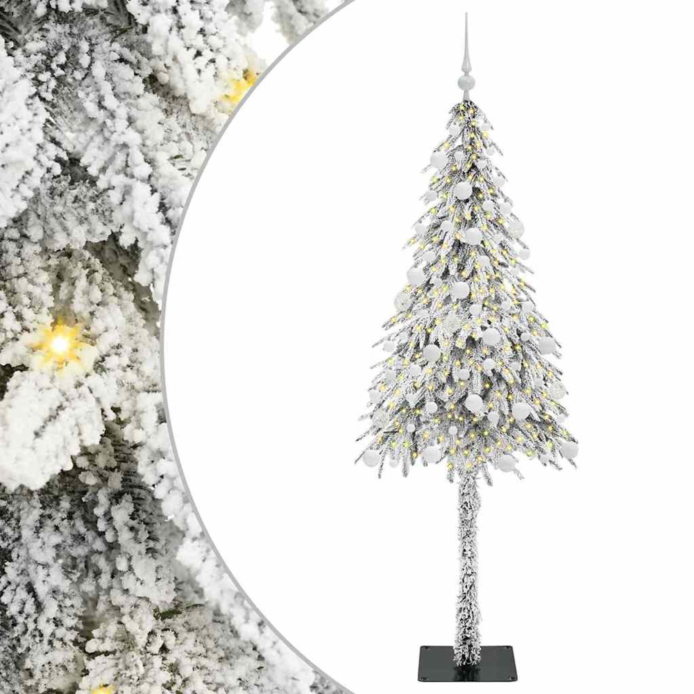 Sapin de noël avec 300 led blanc 180 cm pe et acier