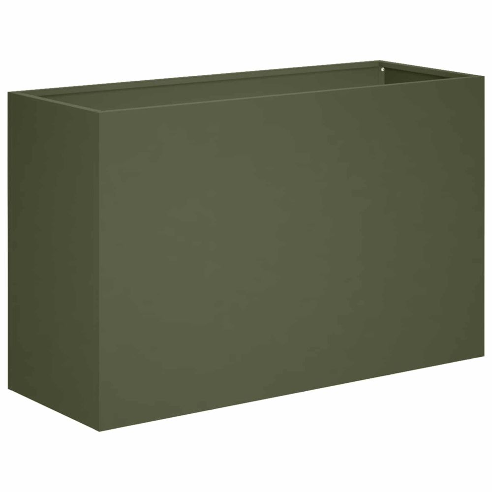 Cache-pot de jardin vert olive 80 x 30 x 40 cm
