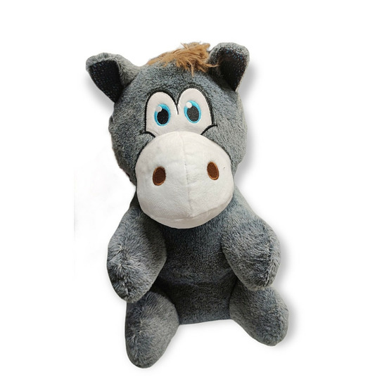 Peluche henny ane gris h40 cm pour chien