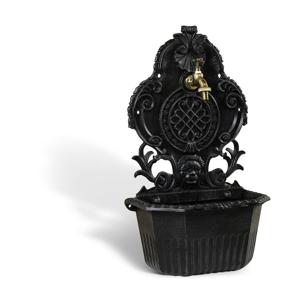 Fontaine de jardin aluminium gris - décoration d'autrefois