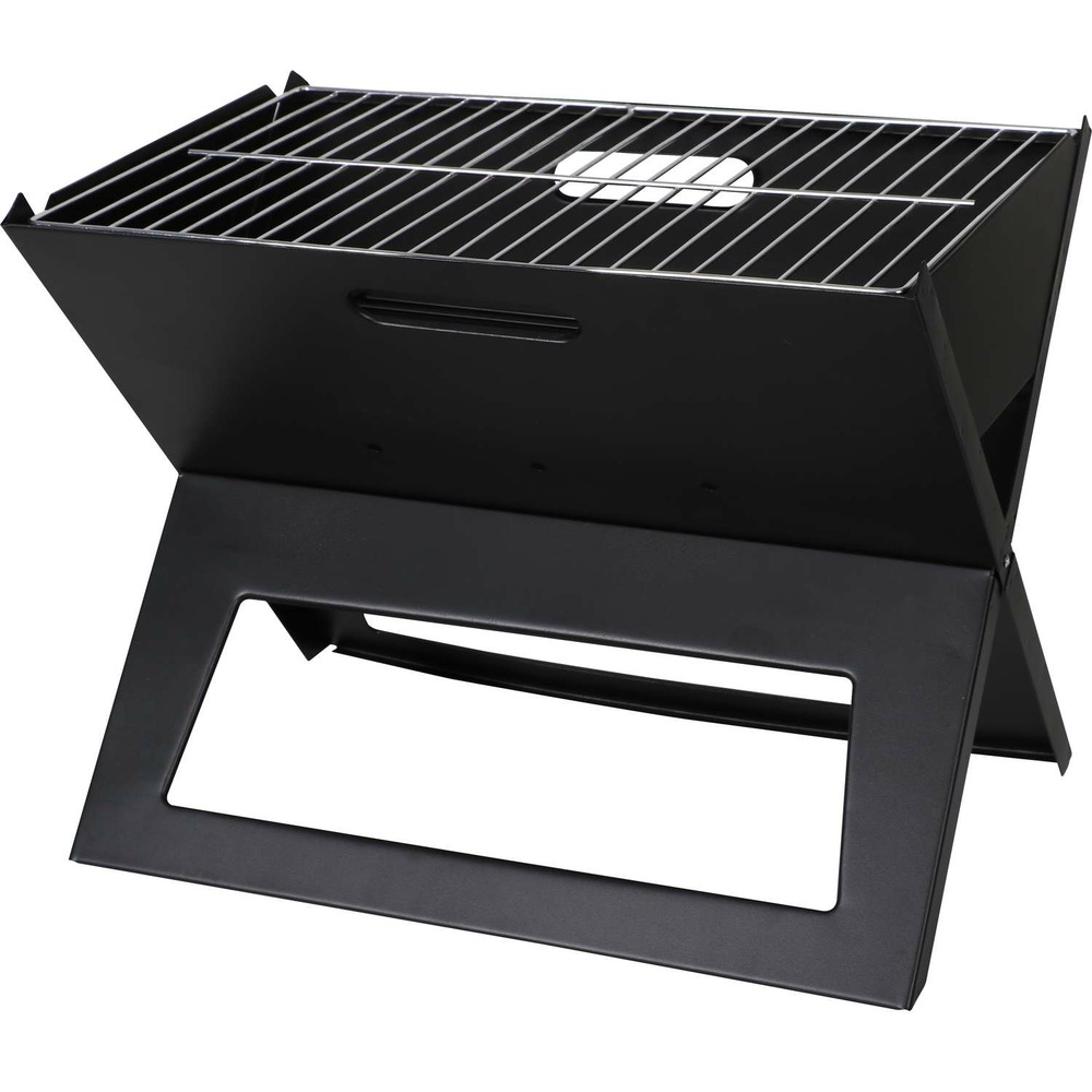 Barbecue à charbon pliable - l. 44,5 x l. 30,5 cm - noir