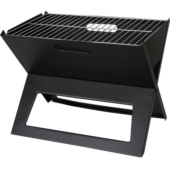 Barbecue à charbon pliable - l. 44,5 x l. 30,5 cm - noir