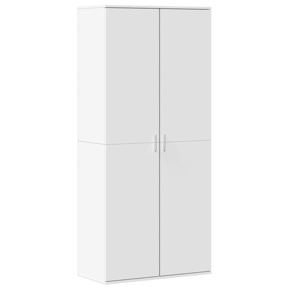 Armoire à chaussures blanc 80x39x178 cm bois d'ingénierie