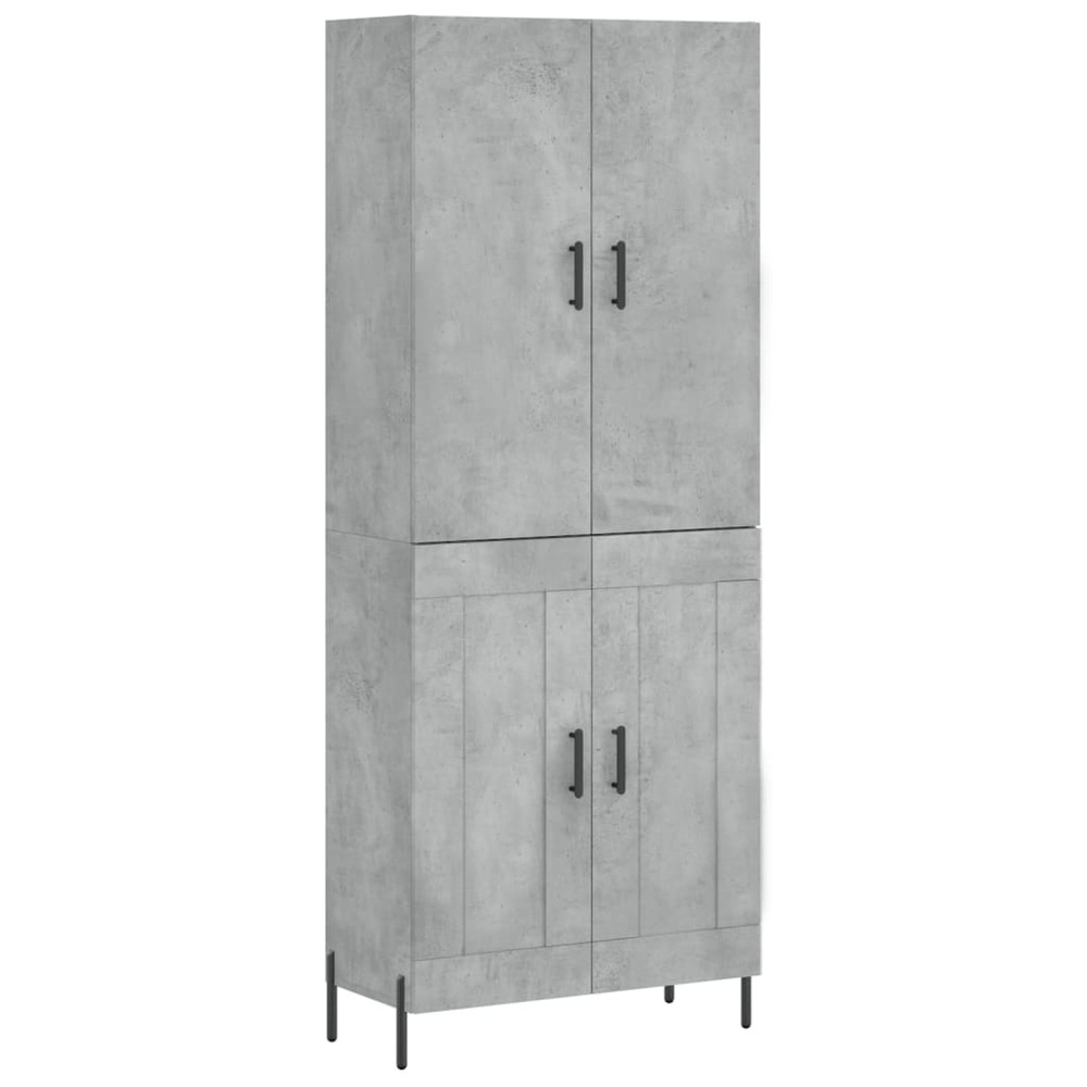 Buffet bahut commode armoire meuble de rangement organisateur cuisine salle de séjour salon haut 69,5 x 34 x 180 cm bois d'in