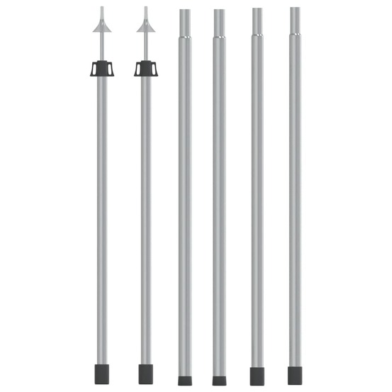 Mâts de bâche télescopiques 102-260 cm 2 pcs aluminium
