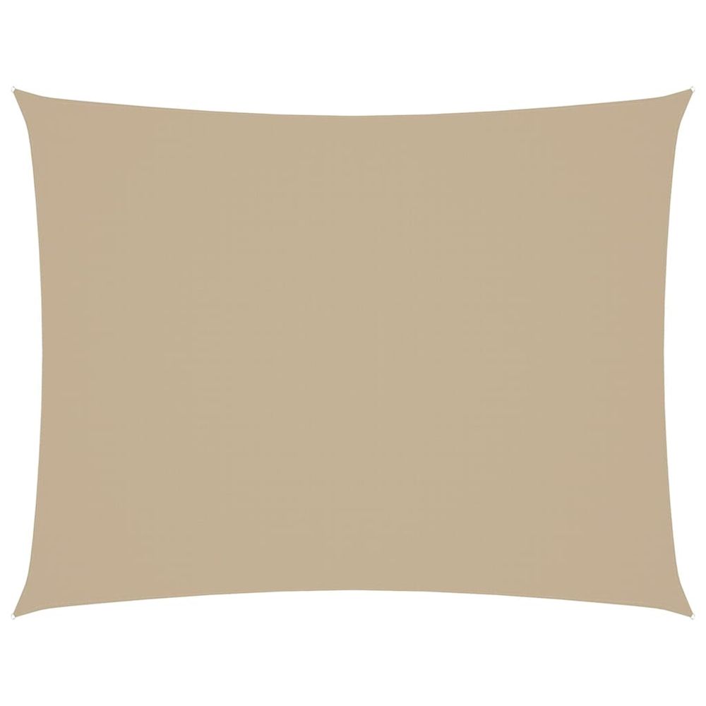 Voile de parasol tissu oxford rectangulaire 3,5x5 m beige